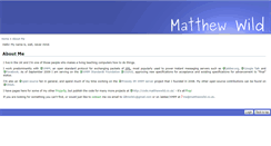 Desktop Screenshot of matthewwild.co.uk