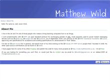 Tablet Screenshot of matthewwild.co.uk